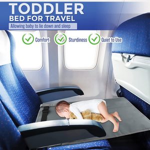 <b>Portable</b> Toddler Airplane Travel <b>Bed</b> With Footrest For 12-23 Months Children Seat Extender Multifunctional Flat Design - Product Image 3