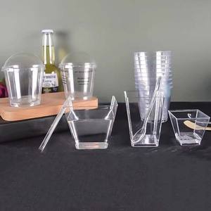 Wholesale Square 150ML Transparent Disposable Plastic Food Grade Mousse Dessert Cups for Wedding Parties - Product Image 6