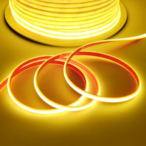 COB LED şerit işıklar yüksek yoğunluklu esnek 2700K-20000K diyot lineer kısılabilir <span class=keywords><strong>12V</strong></span> 24V 110V ev dekorasyon bakır gövde ile - Product Image 6