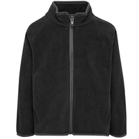 Chaqueta de lana polar con cremallera completa para niños de diseño personalizado, abrigos a prueba de viento con cuello levantado, chaqueta de invierno para niños