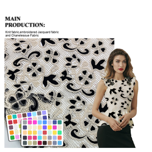 ผ้าปักลายจุดสีดำขาว คุณภาพสูง ผลิตจากผ้าฝ้าย 66.5% โพลีเอสเตอร์ 30% ไนลอน 3.5% สามารถละลายน้ำได้ เหมาะสำหรับเสื้อผ้าและกระเป๋า - Product Image 1