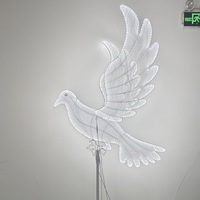 Éclairage de mariage, accessoires décoratifs, éclairage de scène, luminaires en fer forgé, lumières minimalistes en tissu style Mori, lumières colombe de la paix