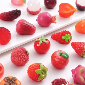Llavero de Frutas y Verduras en 3D Personalizado, Lindo Colgante Mini de Resina, Naranja, Frambuesa, Uva, Resina Artificial, Juguetes para Niños - Product Image 4