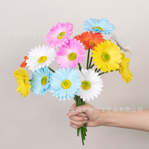 Flores Artificiales de Gardenia y Gerbera de Goma PU Suave Multicolor, Decoración para el Hogar, Decoración de Mesa para Sala de Estar - Product Image 3