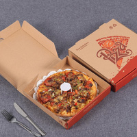 Cajas de Pizza Desechables de Diseño Personalizado, Corrugadas, con Laminado Mate, Relieve y Revestimiento de Papel de Aluminio - Cajas Rígidas de 10/12 Pulgadas de Pulpa de Madera