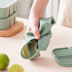 <span class=keywords><strong>Bac</strong></span> à glaçons en silicone à six grilles de qualité alimentaire, couvercle, boîte de congélation <span class=keywords><strong>pour</strong></span> purées de fruits, crème glacée et congélateur - Product Image 5