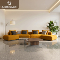 Ensembles de canapés de luxe italiens en forme de L, modulaires, en tissu velours, pour salon, ensembles de canapés de luxe