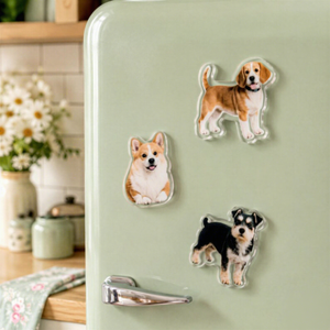Aimant de réfrigérateur personnalisé au design de dessin animé mignon, cadeau créatif coloré, décoration de la maison, aimant de réfrigérateur en acrylique en gros - Product Image 1