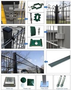 Kích thước tùy chỉnh mô-đun mạ kẽm đôi dây lưới hàng rào 545 Dễ dàng cài đặt hàng rào xây dựng có thể tháo rời - Product Image 3