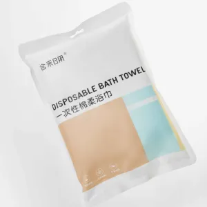 Couleur blanche de serviette de bain jetable non-tissée organique pour la serviette de bain d'utilisation de station thermale de beauté de voyage d'hôtel