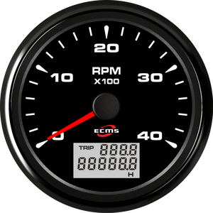 Blanc 85mm 4K <span class=keywords><strong>Rev</strong></span> Compteur Jauge 12v Pulse Engine RPM Meter Marine pour Auto Meter pour Tachymètre Mesure - Product Image 6
