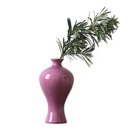 Petit vase en céramique de Jingdezhen, style zen chinois, style Song, glaçure colorée, récipient floral, ornement de bureau, centre de table