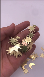 Hstyle Moon and Star Foil <strong>Confetti</strong> 100pcs/<strong>bag</strong> for Wedding Birthday Baby Shower Gold Star and Moon Foil <strong>Confetti</strong> Sequin - Product Image 3