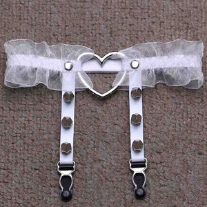 <span class=keywords><strong>Jarretelles</strong></span> <span class=keywords><strong>en</strong></span> dentelle pour femmes, 1 pièce, anneau de jambe cloutée, élastique, Sexy, mat - Product Image 5
