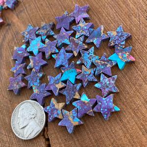 Cabujón de Turquesa Mohave Púrpura de 12 mm con Forma de Estrella, Gema Suelta del Suroeste, Perfectamente Calibrado - Product Image 1