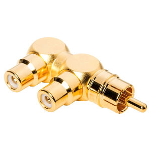 RCA音频适配器RCA F分路器影音视频插头转换器1公到2母数字电缆适配器插孔插头 - Product Image 3