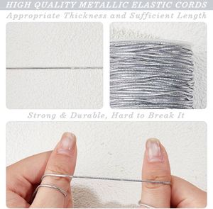 Cordón Elástico Metálico de 1.5mm para Envolver Regalos de Navidad, Etiquetas Colgantes, Manualidades con Cuentas, Decoración, Cuerda de Oropel - Product Image 3