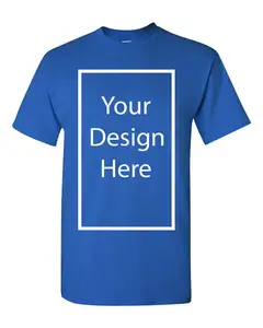יצרנים מעצבים הדפסת חולצות בהתאמה אישית הדפסת לוגו מותג משלך חולצה ריקה כותנה פוליאסטר יוניסקס באיכות גבוהה