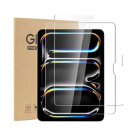 Protecteur d'écran de qualité AAA pour iPad Pro 2024 13 pouces M4 9H High Clear Bubble Free Anti-Scratch Case Friendly Film en verre trempé