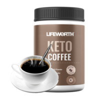 LIFEWORTH Café Keto 3-en-1 Personnalisé Instantané à l'Huile MCT Saveur Chocolat – Source d'Énergie et de Matières Grasses