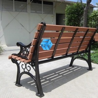 Mobilier d'extérieur moderne en fonte d'aluminium Offres Spéciales longue jardinière de chaise de pot de fleurs banc en plastique recyclé HDPE pour parcs