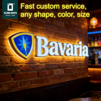 Letrero Luminoso Acrílico Personalizado con Iluminación Frontal y Trasera, Letras LED 3D para Promoción de Marca