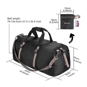 Sac de voyage pliable en polyester 600D, sac de voyage léger en nylon, sac de voyage intelligent pliable, sac fourre-tout - Product Image 4
