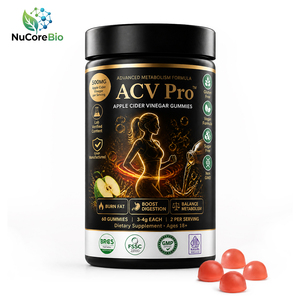 Gomitas de Vinagre de Sidra de Manzana ACV <span class=keywords><strong>Pro</strong></span>, Veganas, Sin Azúcar, Sin OMG, Quemagrasas, Pérdida de Peso, Aumento del Metabolismo, Desintoxicación Diaria, Digestivas - Product Image 1