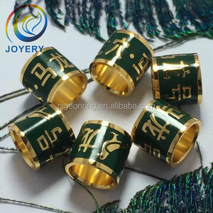 高品質カラーエナメル金鳩リング鳥リング鳥バンド家禽脚バンド鶏リング - Product Image 5
