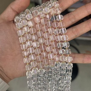 Perles carrées à facettes <span class=keywords><strong>de</strong></span> 8 mm en <span class=keywords><strong>cornaline</strong></span> et sodalite blanche, perles <span class=keywords><strong>de</strong></span> quartz pour la fabrication <span class=keywords><strong>de</strong></span> bijoux, vente en gros - Product Image 3