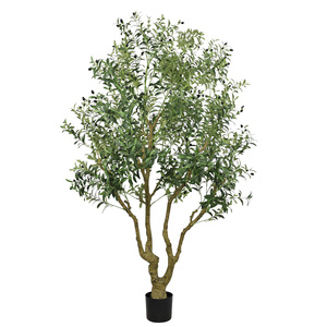 Arbre d'<span class=keywords><strong>olivier</strong></span> artificiel de 2,4 m de haut, <span class=keywords><strong>grand</strong></span> arbre artificiel en <span class=keywords><strong>pot</strong></span> avec tronc naturel, feuilles et fruits d'<span class=keywords><strong>olivier</strong></span> réalistes, plante décorative, 1 pièce/ensemble - Product Image 1