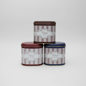Oval Metal Storage <b>Box</b> <b>Set</b> 140 x 120 x 130 mm 1.4L (<b>Set</b> of 3 ) Elegance Elegance Design - Product Image 2