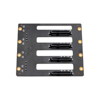 Backplane 4PIN NAS Chasis Accesorios Conectores SATA 4 Placas de interfaz de disco duro Placa de circuito