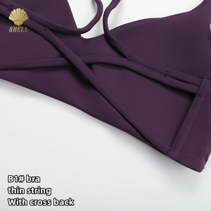 Cnshell quần vợt backless sexy chéo dây 5 mảnh đặt Yoga bùng tim hip trở lại xà cạp quần short phòng tập thể dục tập thể dục mặc thoáng khí - Product Image 3