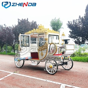 รถม้าไฟฟ้าสุดหรูหราประดับมงกุฎทองคำสำหรับงานแต่งงานและทัวร์ชมเมือง - Product Image 4