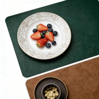 Vente en gros de tapis de table rectangulaires en cuir synthétique écologique de 5 mm, style classique, résistant à la chaleur, antidérapant, lavable