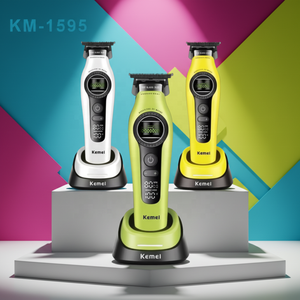 Cortadora de Pelo Inalámbrica Profesional Kemei Km-1595 para Barbería, con Motor de Rotor Externo y Velocidad Ajustable para Recortar la Barba - Product Image 1