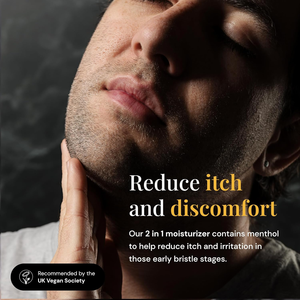 Hydratant visage et revitalisant <span class=keywords><strong>barbe</strong></span> végétaliens pour hommes à l'huile d'argan – Crème naturelle adoucissante pour le soin de la <span class=keywords><strong>barbe</strong></span> et <span class=keywords><strong>lotion</strong></span> <span class=keywords><strong>hydratante</strong></span> pour le visage - Product Image 3
