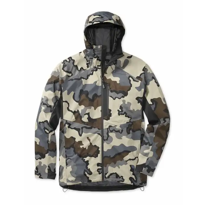 Giacca da uomo leggera personalizzata impermeabile traspirante mimetico pesca giacca da pioggia giacca da caccia mimetica all'aperto