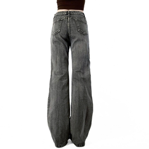 Pantalones Vaqueros de Mezclilla para Mujer, con Lentejuelas Bordadas, Cintura Baja, Corte Acampanado, Estilo Casual y Urbano - Product Image 4