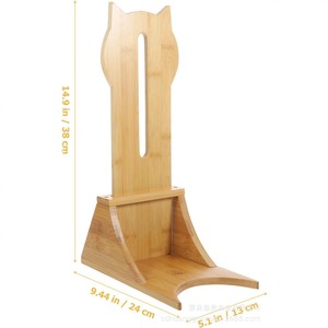 ที่วางโทรศัพท์ไม้รูปแมวสำหรับจัดเก็บอุปกรณ์สัตว์เลี้ยง - Product Image 4
