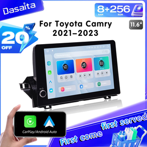 Lecteur multimédia de voiture Unité principale stéréo de voiture 10pouces Radio Android 8+256G Carplay Screen pour Tacoma 2015+ - Product Image 2