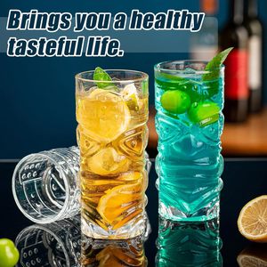 Venta al por mayor de cristal transparente personalizado de alta bola cóctel vaso para beber Hawaiian <span class=keywords><strong>Tiki</strong></span> Grimace Zombie Bar Party Ware - Product Image 4