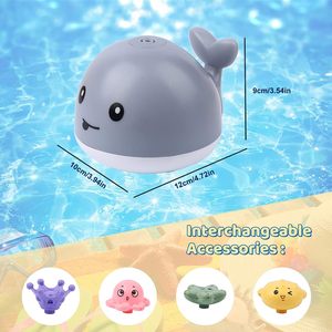 Brinquedos de banheira, venda quente, brinquedos de banho, plástico, elétrico, luzes led, spray de água, animal, banho, brinquedo para crianças - Product Image 6
