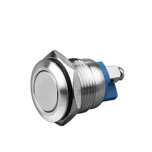 16mm quality and low price metal selector rotary switch locking on-off Metal Push Button Switch