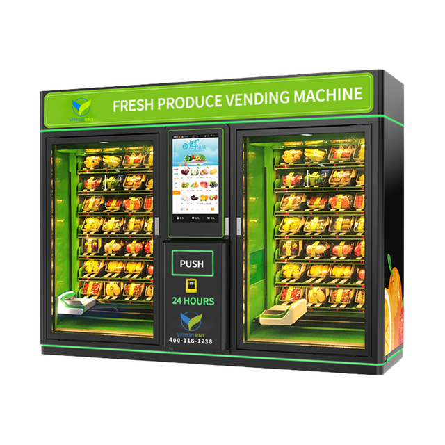 VFresh Commercial Residential Fresh Fruit & Vegetable Vending Machine with SDK Touchscreen Cloud Integration 80-200 Capacity