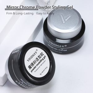 Vinimay Gel de modelage semi-solide sans essuyage effet chrome 5g/pot, personnalisation OEM avec votre logo, <span class=keywords><strong>Poudre</strong></span> effet miroir magique, Gel de sculpture 3D pour ongles - Product Image 6