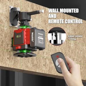 Niveaux laser rotatifs automatiques 4D 16 lignes tendance, auto-nivelants, faisceau multifonctionnel à 360 degrés, niveaux laser à lignes croisées, 12v lithium - Product Image 2