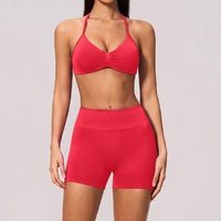 Haut de yoga sans manches pour femme en nylon/spandex respirant, séchage rapide, taille haute, effet ventre plat et fessier galbant
