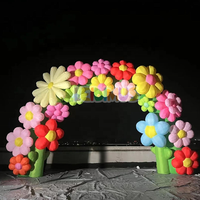Jolie arche gonflable adhésive d'arche de fleur pour l'entrée d'événement pour le décor d'entrée d'événement